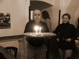 estmr a jeho narozeninov dortk.